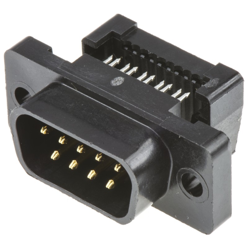 1 pcs - TE Connectivity Amplimite HDF-20 9 Way Right Angle Cable Mount D-sub Connector Plug, 2.77mm Pitch