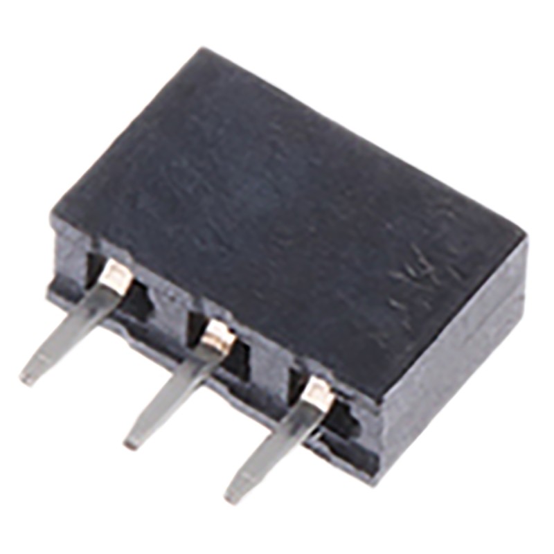 200 pcs - HARWIN Straight Through Hole Mount PCB Socket, 3-Contact, 1-Row, 2mm Pitch, Solder Termination