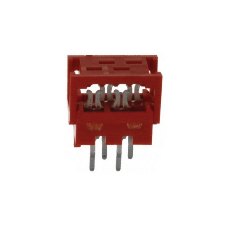 5 pcs - TE Connectivity 4-Way IDC Connector Plug for Cable Mount, 2-Row