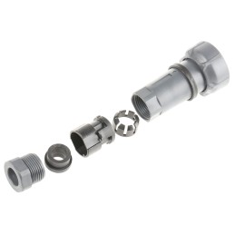 1 pcs - Bulgin Circular Connector, 10 Contacts, Cable Mount, Plug, Male, IP66, IP68, IP69K, Buccaneer 7000 Series