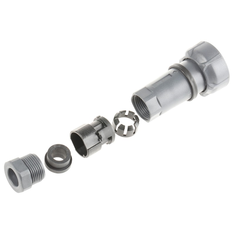 1 pcs - Bulgin Circular Connector, 10 Contacts, Cable Mount, Plug, Male, IP66, IP68, IP69K, Buccaneer 7000 Series
