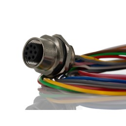 1 pcs - RS PRO Straight Female M12 to Unterminated Sensor Actuator Cable, 500mm