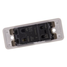 1 pcs - MK Electric White Architrave Switch, 2 Way, 1 Gang, Logic Plus