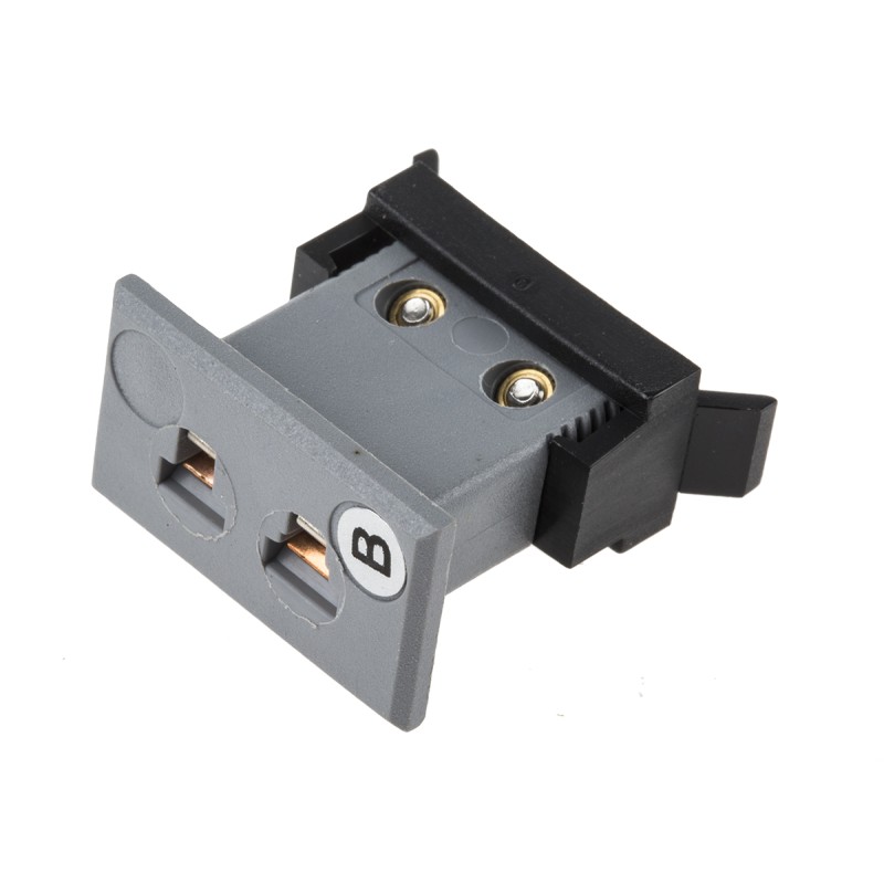 1 pcs - RS PRO Fascia Thermocouple Connector for Use with Type B Thermocouple, Miniature Size, ANSI Standard