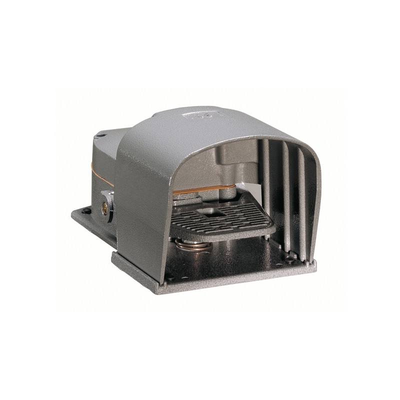 1 pcs - Lovato Off-On-Off Foot Switch - Steel Case Material, 1 NO + 1 NC, 10 A Contact Current, 300V Contact Voltage