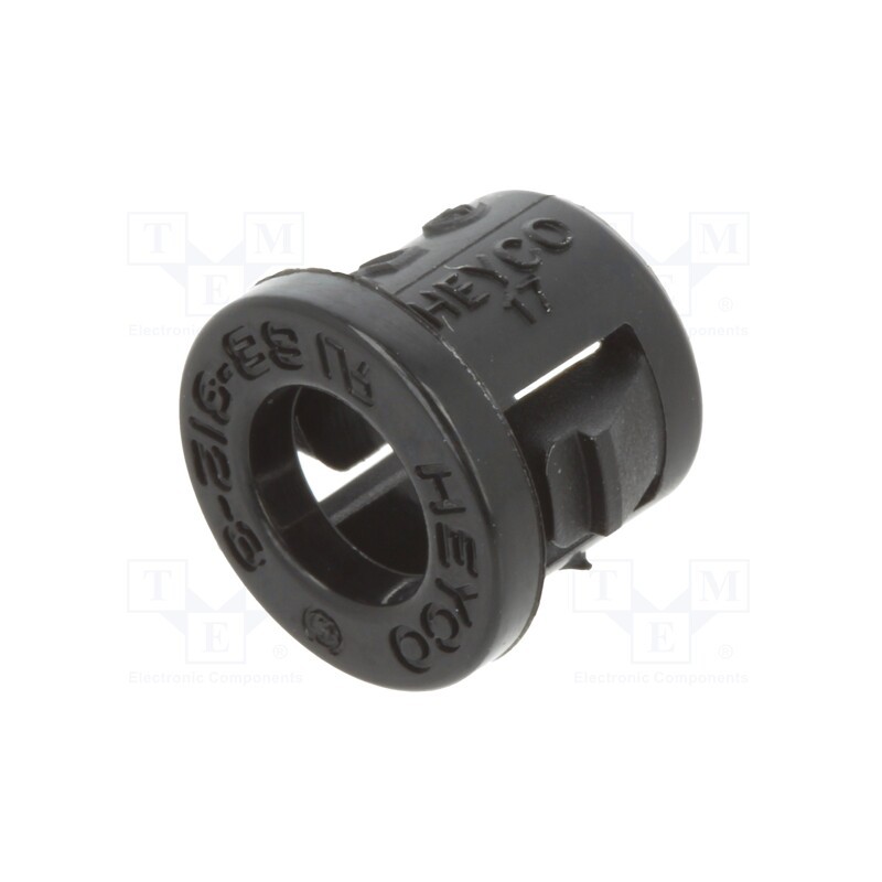 50 pcs : 8471 - Grommet, Ømount.hole: 7.9mm, Øhole: 4.75mm, polyamide, black
