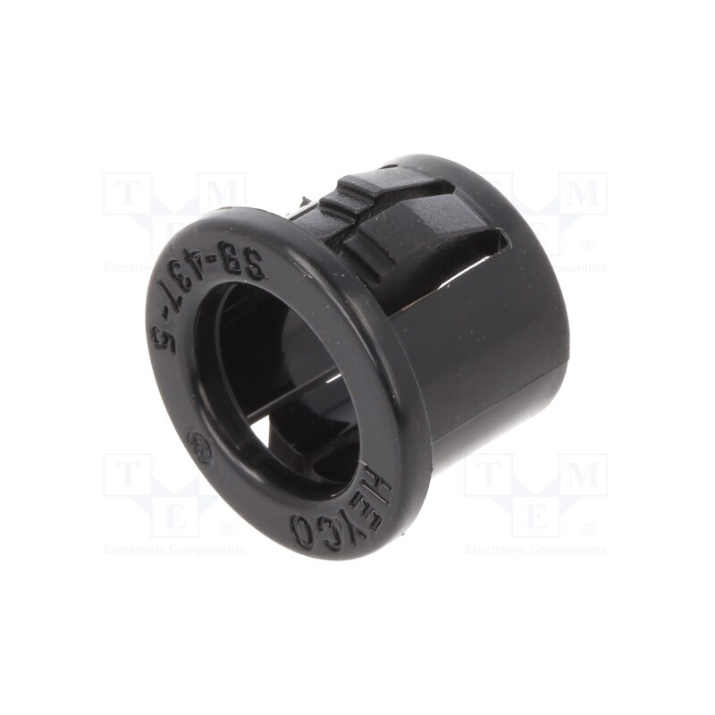 50 pcs : 8473 - Grommet, Ømount.hole: 11.1mm, Øhole: 7.92mm, polyamide, black