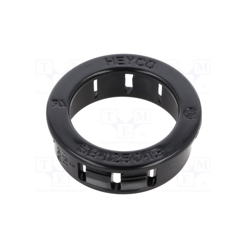 50 pcs : 8481 - Grommet, Ømount.hole: 31.8mm, Øhole: 23.8mm, black, UL94V-2