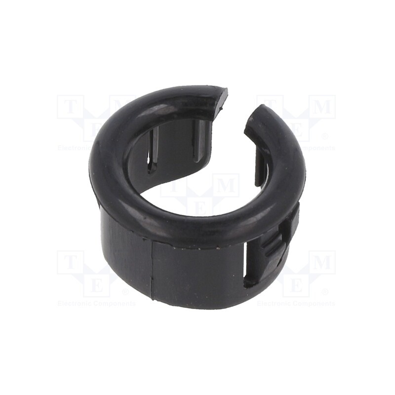 50 pcs : 8492 - Grommet, Ømount.hole: 14.3mm, Øhole: 9.91mm, black, UL94V-2
