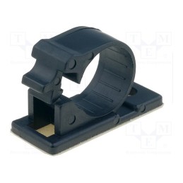20 pcs : 11JR-S - Screw down self-adhesive holder, 15mm, polyamide, black, UL94V-2