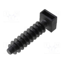50 pcs : CH-8 - Peg, polyamide, UL94V-2, black, H: 37mm, H1: 6.3mm, L: 12.7mm, W: 10mm