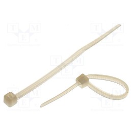 200 pcs : CV-060 - Cable tie, L: 62mm, W: 2.4mm, polyamide, 78.5N, natural, Ømax: 11mm