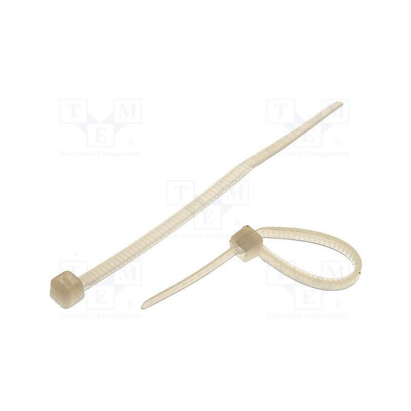 200 pcs : CV-060 - Cable tie, L: 62mm, W: 2.4mm, polyamide, 78.5N, natural, Ømax: 11mm