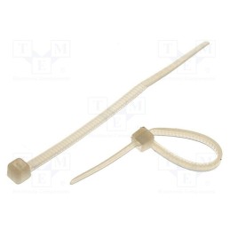 200 pcs : CV075 - Cable tie, L: 75mm, W: 2.4mm, polyamide, 78.5N, natural, Ømax: 15mm