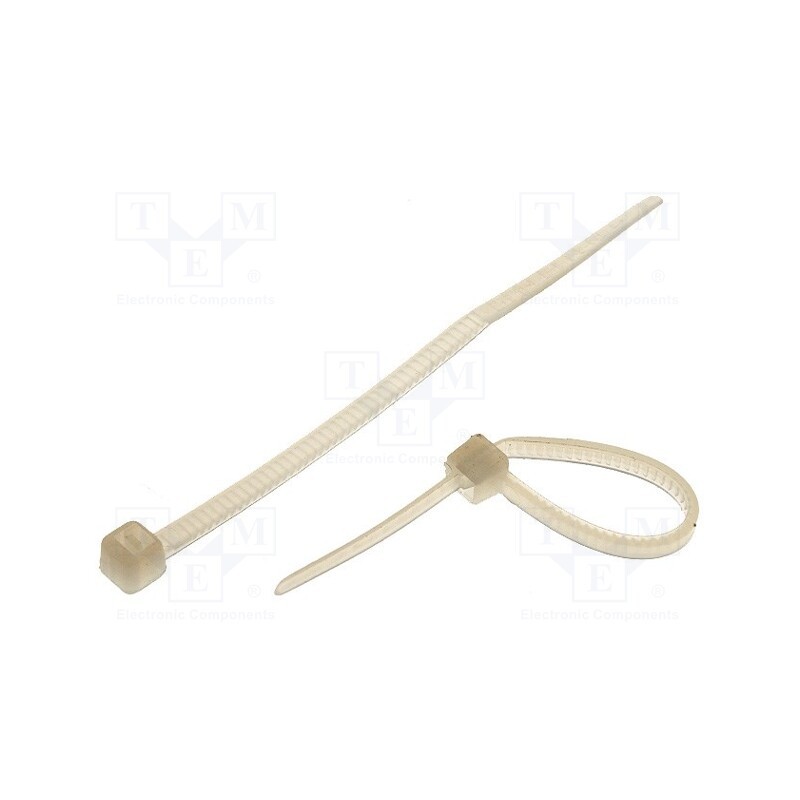 200 pcs : CV075 - Cable tie, L: 75mm, W: 2.4mm, polyamide, 78.5N, natural, Ømax: 15mm