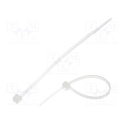 200 pcs : CV-100 - Cable tie, L: 100mm, W: 2.5mm, polyamide, 78.5N, natural, Ømax: 25mm