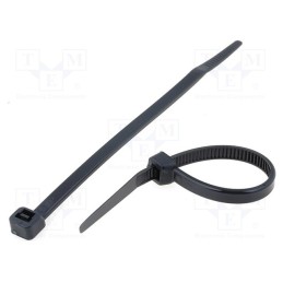 200 pcs : CV-120LBK - Cable tie, L: 120mm, W: 4.8mm, polyamide, 215.5N, black, Ømax: 30mm