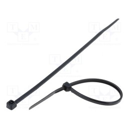 200 pcs : CV-120SW - Cable tie, L: 120mm, W: 2.5mm, polyamide, 78.5N, black, Ømax: 30mm