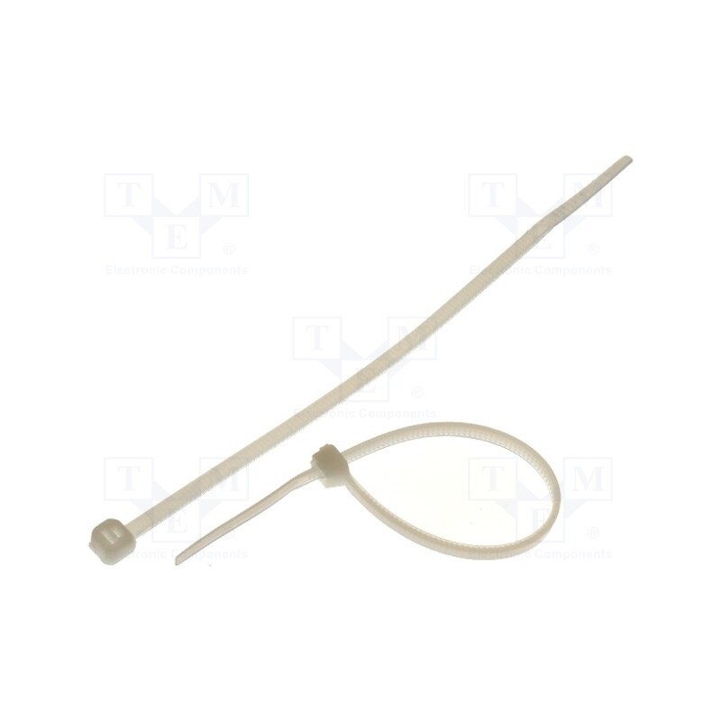 200 pcs : CV150S - Cable tie, L: 155mm, W: 2.5mm, polyamide, 78.5N, natural, Ømax: 39mm