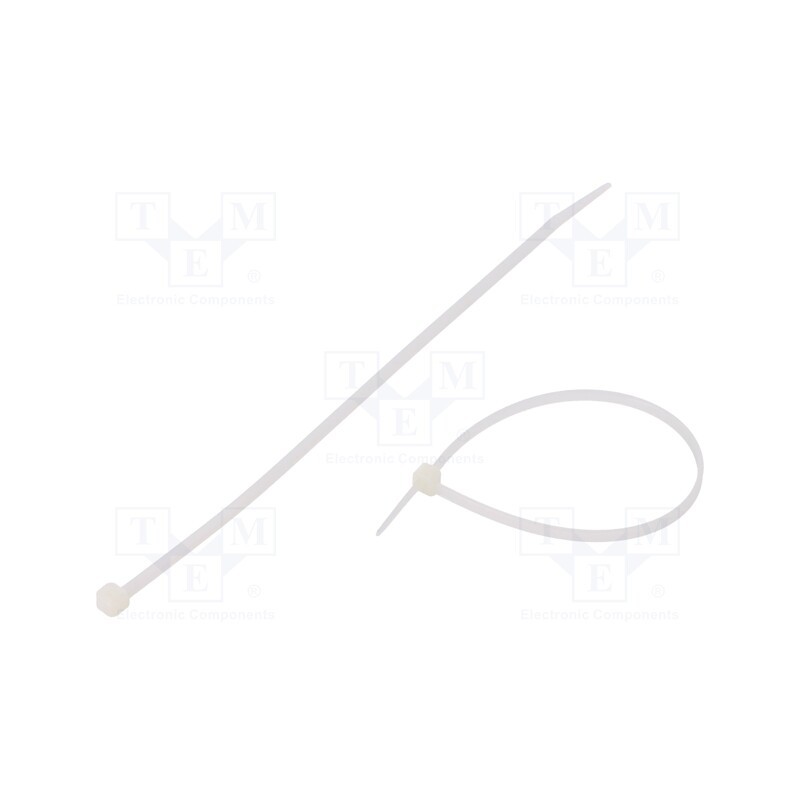 200 pcs : CV-200A - Cable tie, L: 203mm, W: 3.6mm, polyamide, 176.5N, natural, Ømax: 55mm
