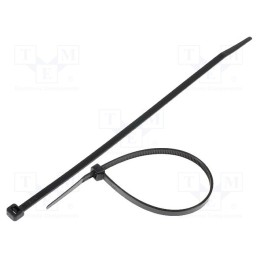 200 pcs : CV-200BK - Cable tie, L: 203mm, W: 4.6mm, polyamide, 215.5N, black, Ømax: 55mm