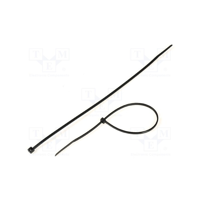 200 pcs : CV200SB - Cable tie, L: 203mm, W: 3.2mm, polyamide, 176.5N, black, Ømax: 53mm