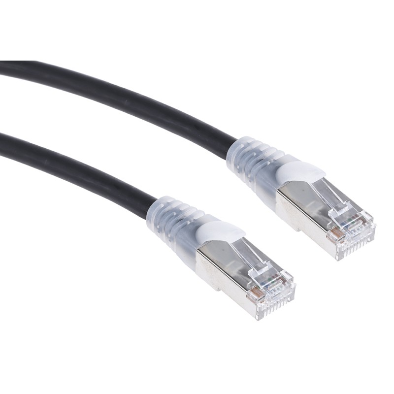 1 pcs - RS PRO Cat6 Male RJ45 to Male RJ45 Ethernet Cable, F/UTP, Black LSZH Sheath, 3m
