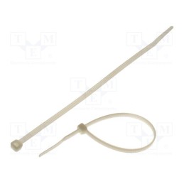 200 pcs : CV250 - Cable tie, L: 250mm, W: 4.8mm, polyamide, 215.5N, natural, Ømax: 68mm