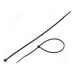 200 pcs : CV250B - Cable tie, L: 250mm, W: 4.8mm, polyamide, 215.5N, black, Ømax: 68mm