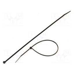200 pcs : CV-292BK - Cable tie, L: 292mm, W: 3.6mm, polyamide, 176.5N, black, Ømax: 85mm