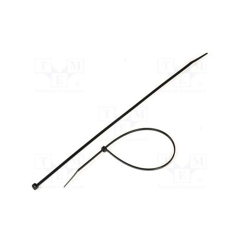 200 pcs : CV-292BK - Cable tie, L: 292mm, W: 3.6mm, polyamide, 176.5N, black, Ømax: 85mm