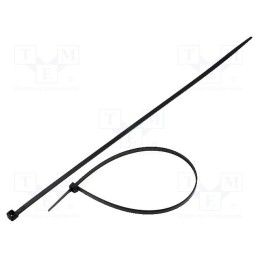 200 pcs : CV-300SBK - Cable tie, L: 300mm, W: 4.8mm, polyamide, 215.5N, black, Ømax: 85mm