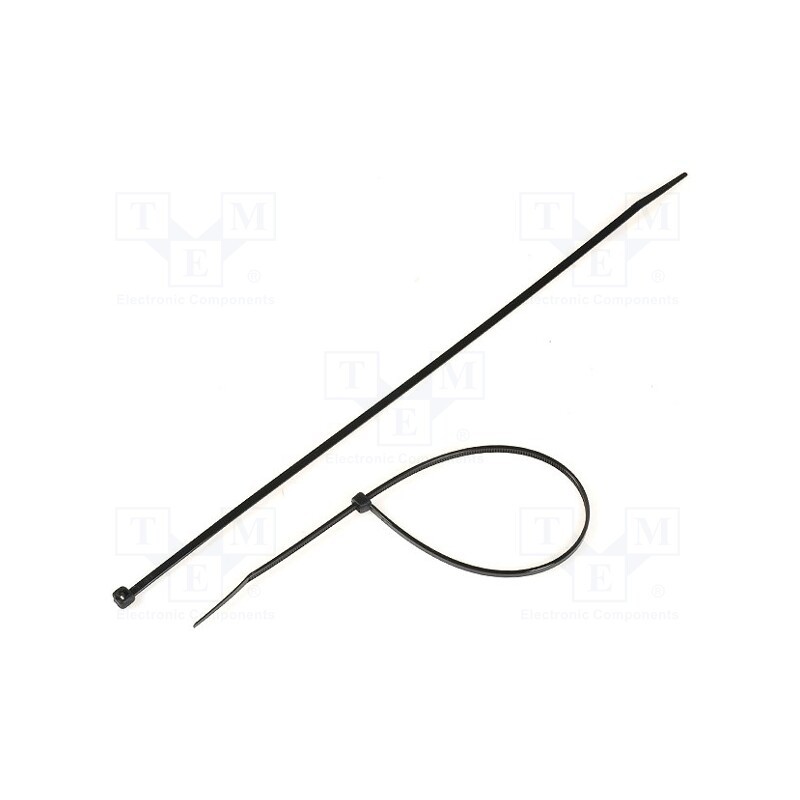 200 pcs : CVR292W - Cable tie, L: 292mm, W: 3.6mm, polyamide, 176.5N, black, Ømax: 85mm
