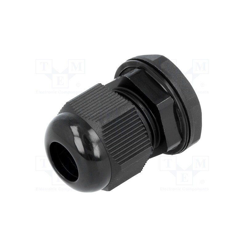 10 pcs : EG-11 - Cable gland, PG11, IP68, polyamide, black, UL94V-2, 15.4mm