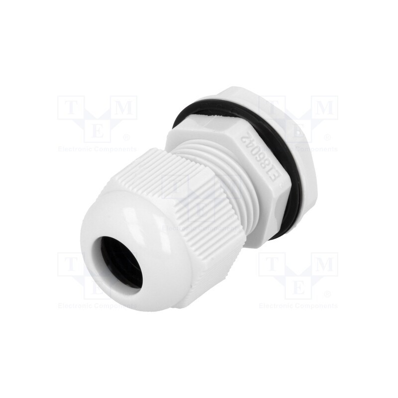 10 pcs : EG-11GY1 - Cable gland, PG11, IP68, polyamide, grey, UL94V-2, 15.4mm