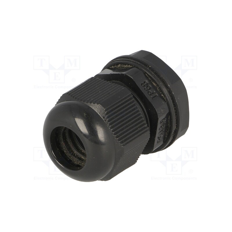 10 pcs : EG-13.5 - Cable gland, PG13,5, IP68, polyamide, black, UL94V-2, 15.8mm