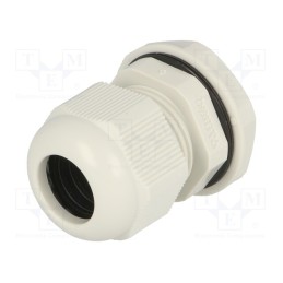 10 pcs : EG-16GY1 - Cable gland, PG16, IP68, polyamide, grey, UL94V-2, 17.3mm