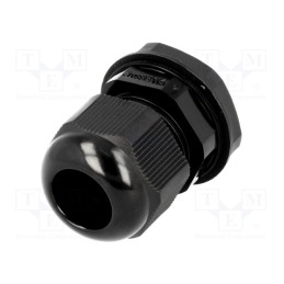 10 pcs : EGRWW16 - Cable gland, PG16, IP68, polyamide, black, UL94V-2, 17.3mm