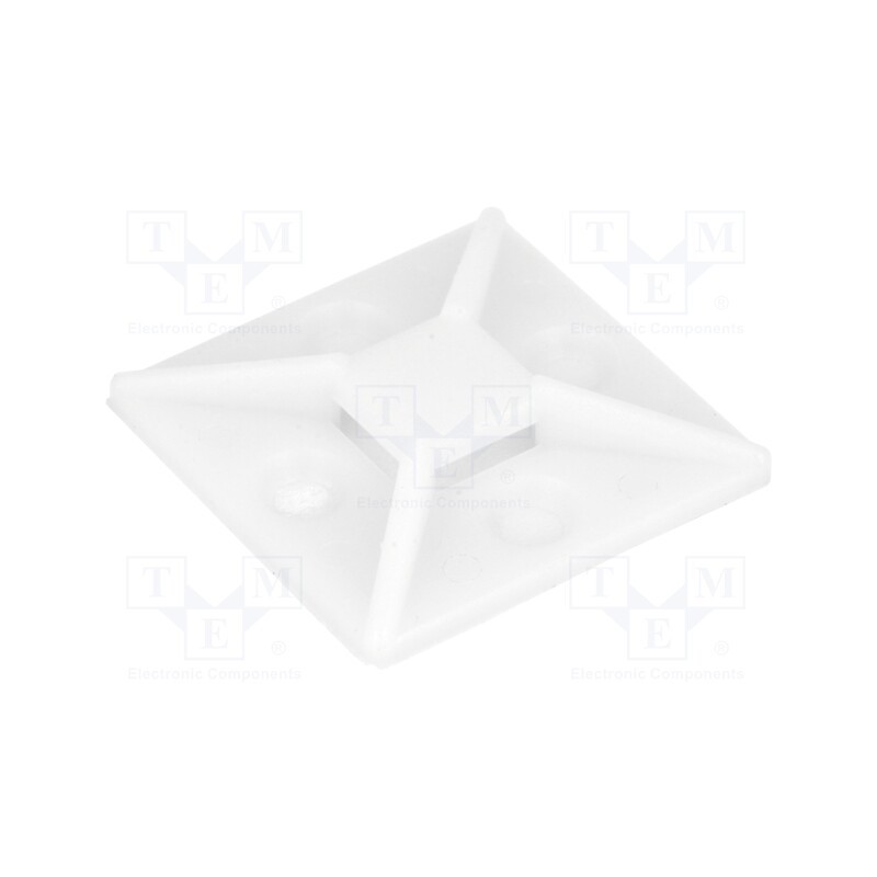 50 pcs : HC-3838 - Holder, self-adhesive, polyamide, UL94V-2, natural, Ht: 7.5mm