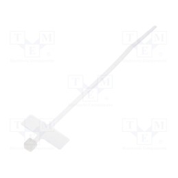 200 pcs : MCV-100 - Cable tie, with label, L: 100mm, W: 2.5mm, polyamide, 78.5N, natural