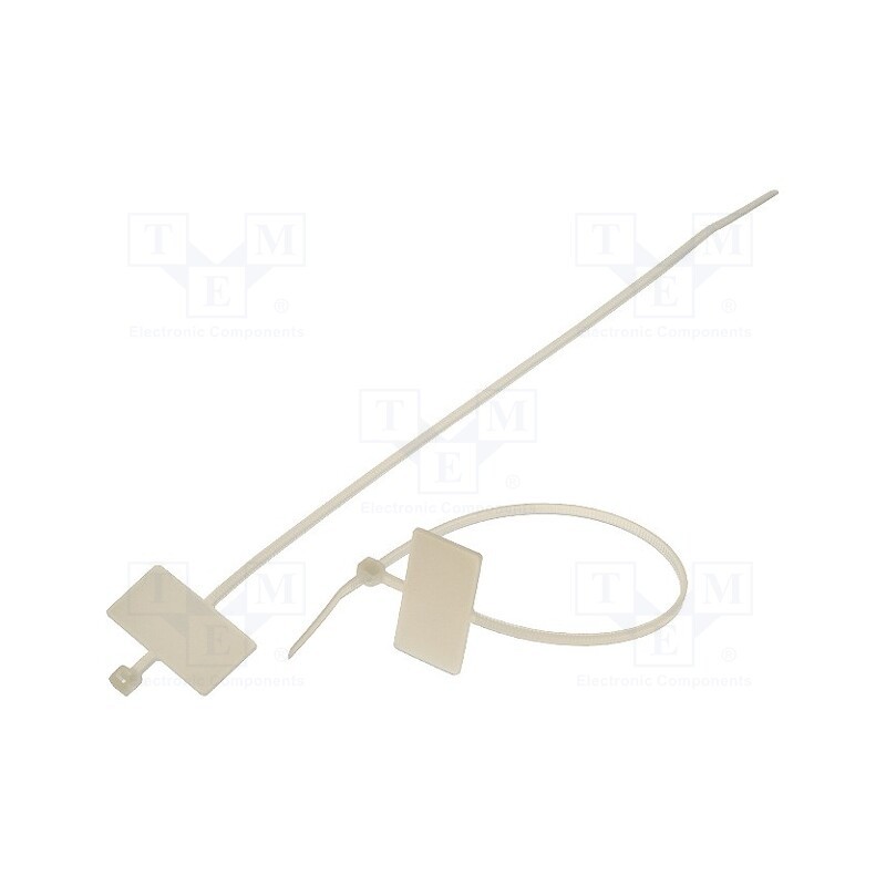 200 pcs : MCV-200S - Cable tie, with label, L: 200mm, W: 2.5mm, polyamide, 78.5N, natural