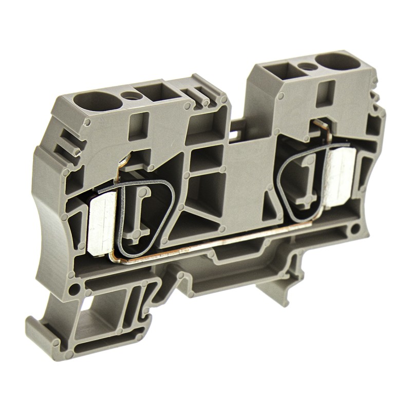 5 pcs - Weidmuller ZDU Series Brown Feed Through Terminal Block, 10mm², Single-Level, Clamp Termination