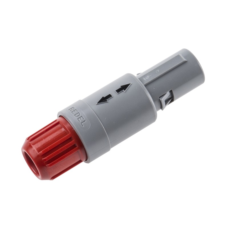 1 pcs - Lemo Circular Connector, 4 Contacts, Cable Mount, Plug, Male, IP50, Redel P Series