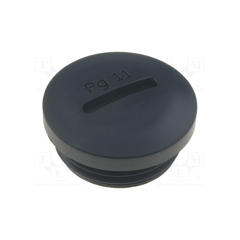 20 pcs : PSP11 - Stopper, PG11, polyamide, black, H: 10.4mm, Øout: 21.7mm