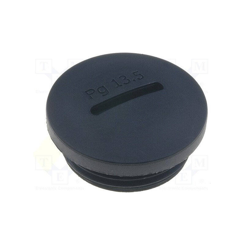 20 pcs : PSP13.5 - Stopper, PG13,5, polyamide, black, H: 10.3mm, Øout: 23.7mm
