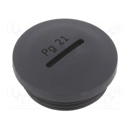 20 pcs : PSP21 - Stopper, PG21, polyamide, black, H: 12.8mm, Øout: 32.8mm