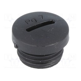 20 pcs : PSP7 - Stopper, PG7, polyamide, black, H: 10mm, Øout: 14.8mm