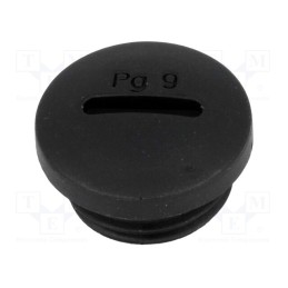 20 pcs : PSP9 - Stopper, PG9, polyamide, black, H: 10.4mm, Øout: 18.7mm