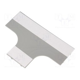 10 pcs : RBT-40 -AS - T-connector-base, grey, ABS, UL94HB, RD-40