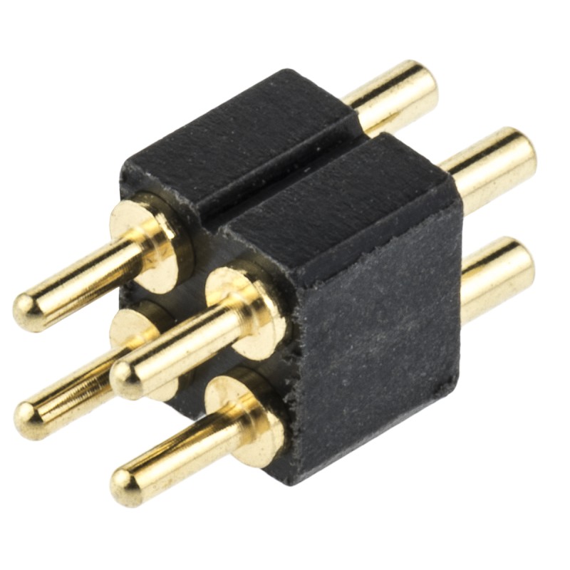 1 pcs - Preci-Dip Straight Through Hole Spring Loaded Connector, 4 Contact(s), 2.54mm Pitch, 2 Row(s), Shrouded